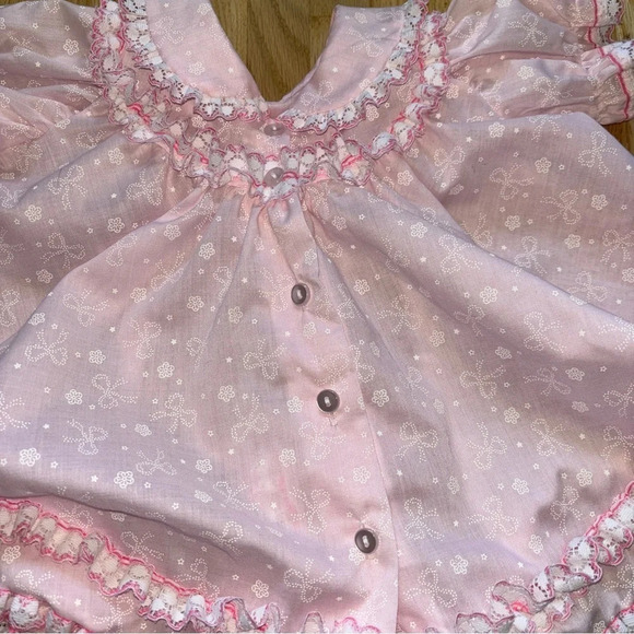 Vintage Cindy  Sue Dress & Bottoms with Ribbon and Flowers Frills Size 24M - Picture 3 of 10